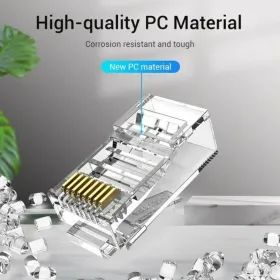Коннектор RJ45 Vention IDBR0-50 Серебристый