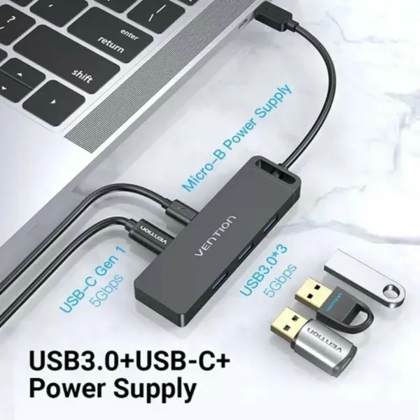 USB-разветвитель Vention TGTBB Чёрный