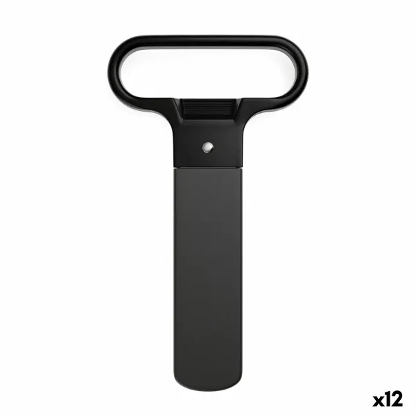 Pullonavaaja Koala Basic Musta Metalli 11 x 6,5 x 1 cm (12 osaa)