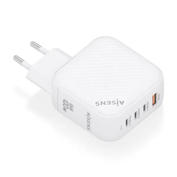 Sieninis įkroviklis Aisens ASCH-100W4P028-W Balta 100 W (1 vnt.)