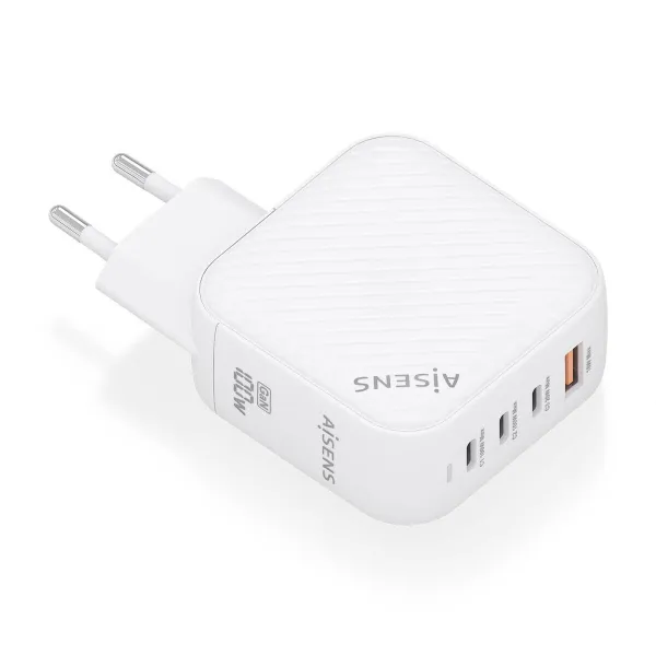 Sieninis įkroviklis Aisens ASCH-100W4P028-W Balta 100 W (1 vnt.)