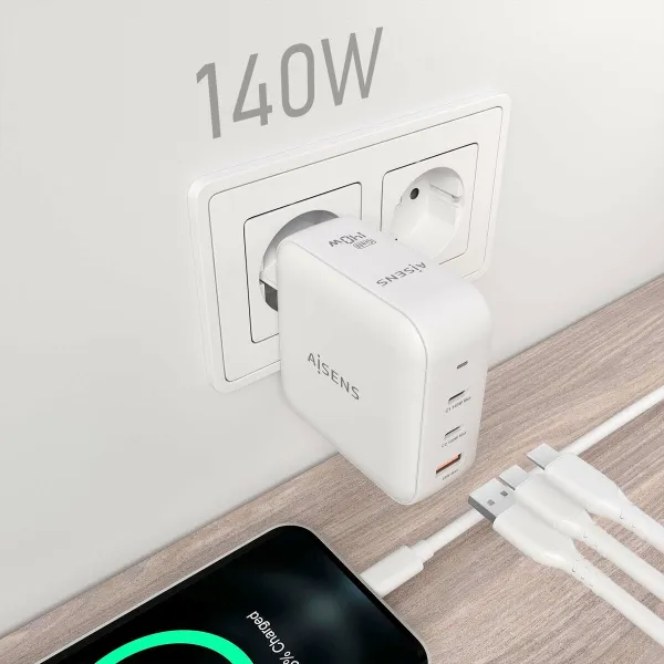 Sieninis įkroviklis Aisens ASCH-140W3P030-W 140 W
