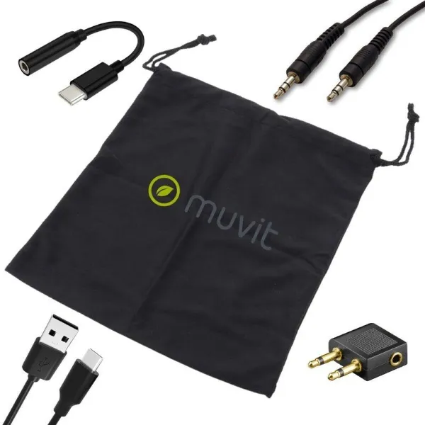 Bluetooth ausinės Muvit ANC-H90 BLACK