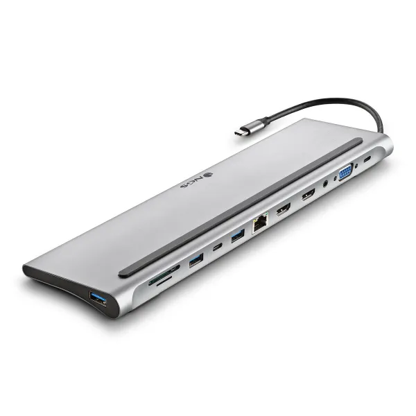USB Centrmezgls NGS WONDERDOCK12 Pelēks Sudrabains