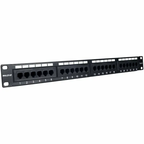 24-port UTP Kategooria 6 Pistikupaneel Phasak PU 2420