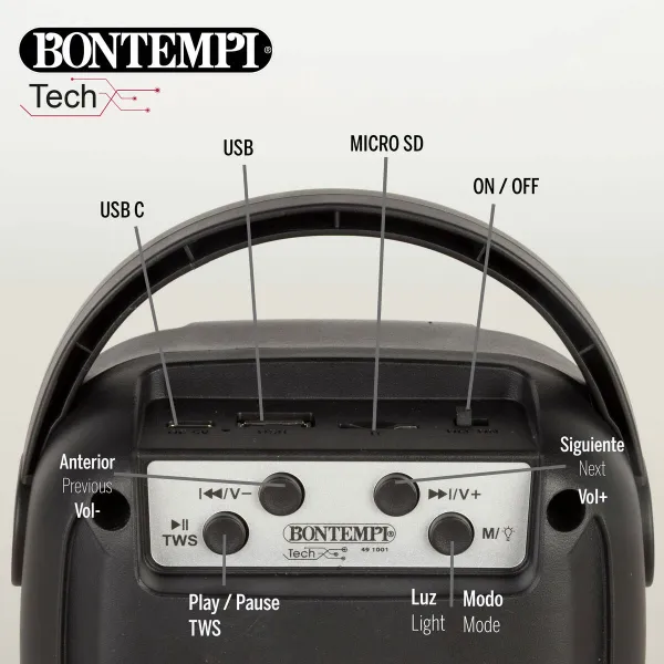 Speaker with Karaoke Microphone Bontempi 4 Units