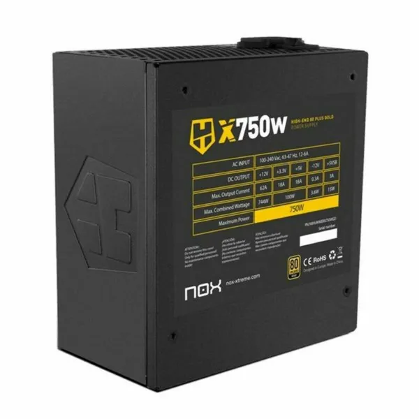 Блок питания для игрового компьютера Nox-Xtreme Hummer X750W ATX 750 W 80 Plus Gold
