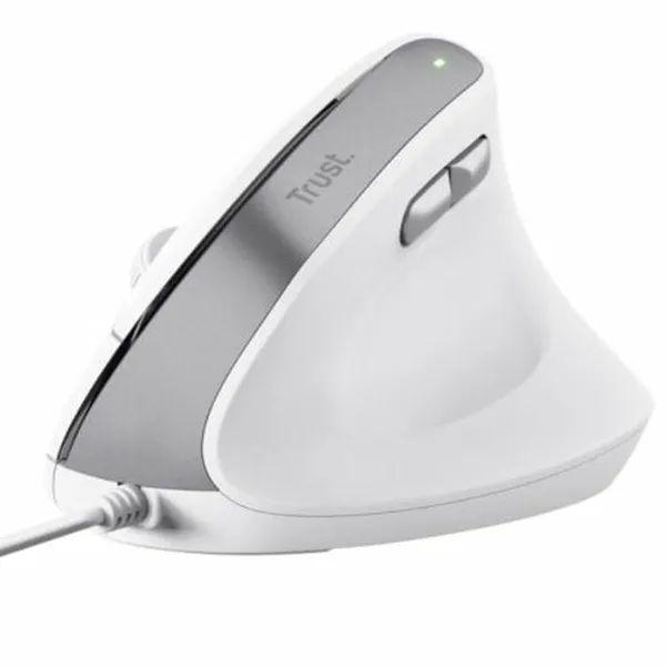 Ergonoomiline Optiline Hiir Trust Bayo II Valge Must 2400 dpi