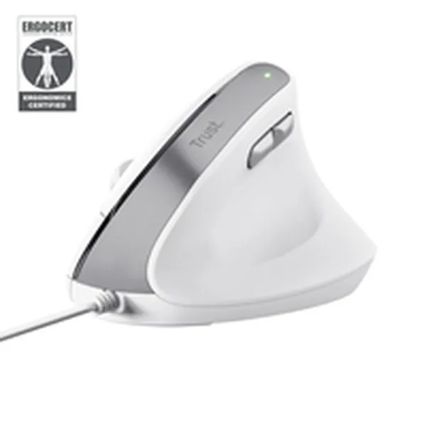 Ergonoomiline Optiline Hiir Trust Bayo II Valge Must 2400 dpi