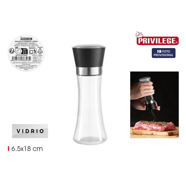 Pipirų malūnėlis Privilege stiklas (24 vnt.)