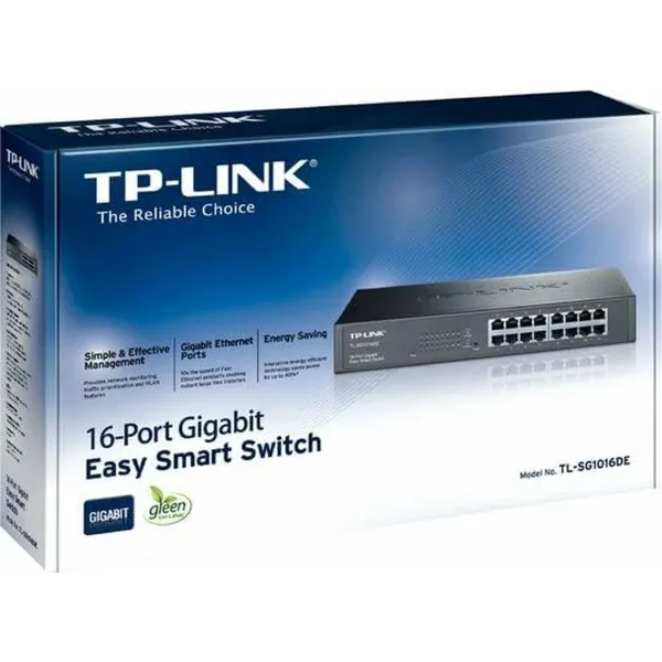 Lülitikapp TP-Link TL-SG1016DE RJ45 32 Gbps Must
