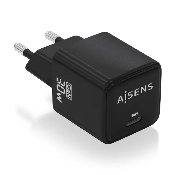 Sieninis įkroviklis Aisens PD3.0 QD4.0 Balta Juoda 30 W