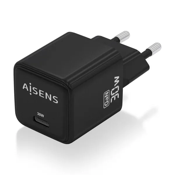 Sieninis įkroviklis Aisens PD3.0 QD4.0 Balta Juoda 30 W