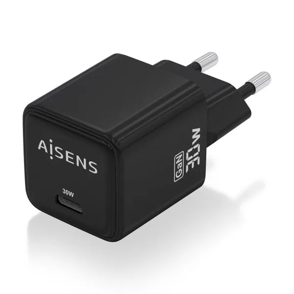Sieninis įkroviklis Aisens PD3.0 QD4.0 Balta Juoda 30 W