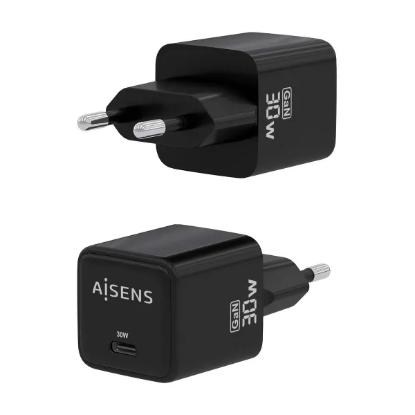 Sieninis įkroviklis Aisens PD3.0 QD4.0 Balta Juoda 30 W