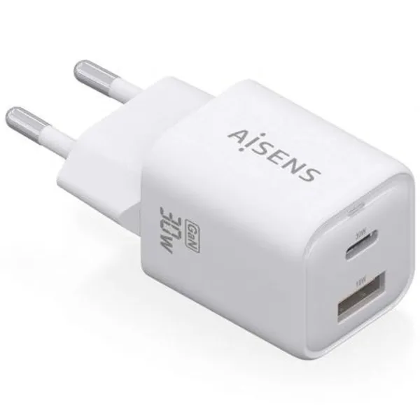 Sieninis įkroviklis Aisens ASCH-30W2P020-W Balta 30 W (1 vnt.)