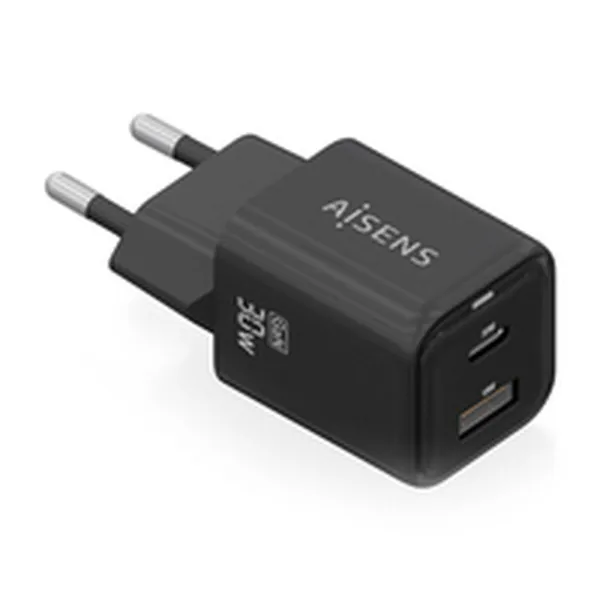 Sieninis įkroviklis Aisens ASCH-30W2P021-BK Juoda 30 W (1 vnt.)