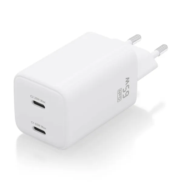 Sieninis įkroviklis Aisens ASCH-65W2P039-W Balta 65 W (1 vnt.)