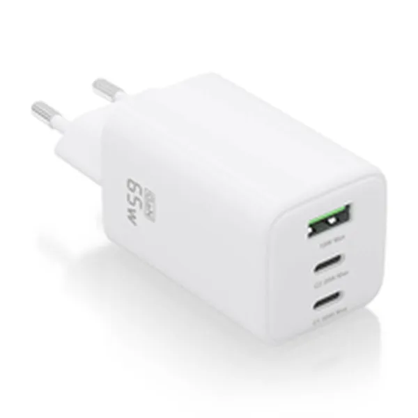 Sieninis įkroviklis Aisens ASCH-65W3P041-W Balta 65 W (1 vnt.)