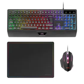 Keyboard Mars Gaming MCP124ES Black Multicolour (3 Units)