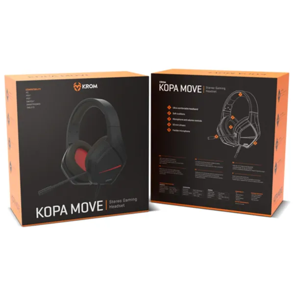 Mikrofoniga Mänguri Peakomplekt Krom KOPA MOVE