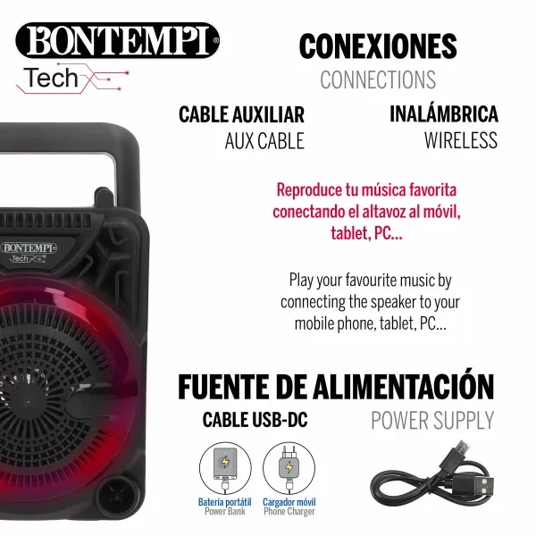 Speaker with Karaoke Microphone Bontempi 12 Units