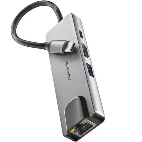 USB Centrmezgls NGS WonderDock Supra Pelēks