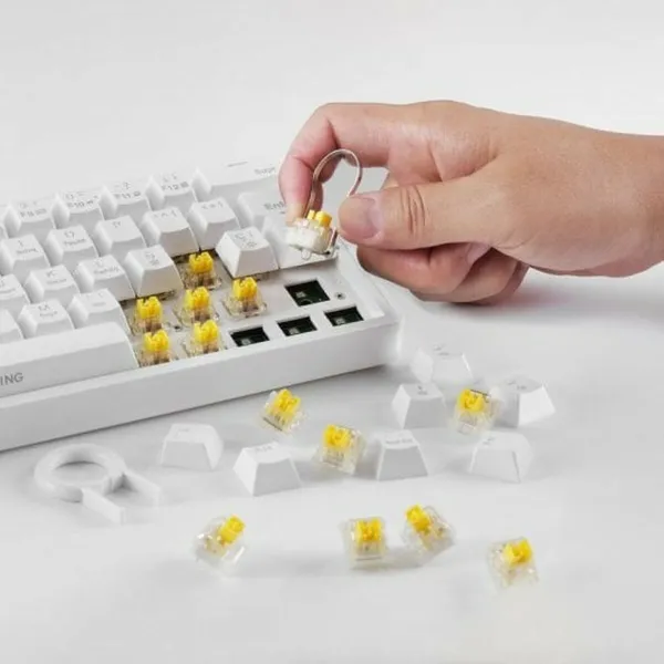 Gaming Keyboard Mars Gaming MKMINIPROWBES White Spanish Qwerty