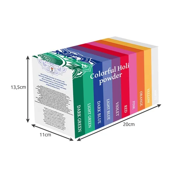 Holi Color Powder - Set of 10x100g