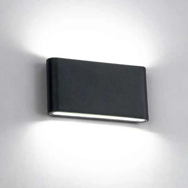 LED sieninis šviestuvas apvalus 2x6w 4000k juodas