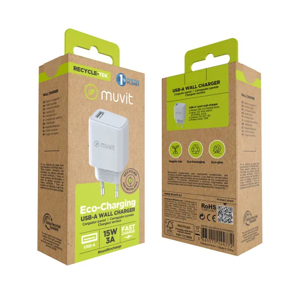 Seinalaadija Muvit MCACC0002 Valge 12 W
