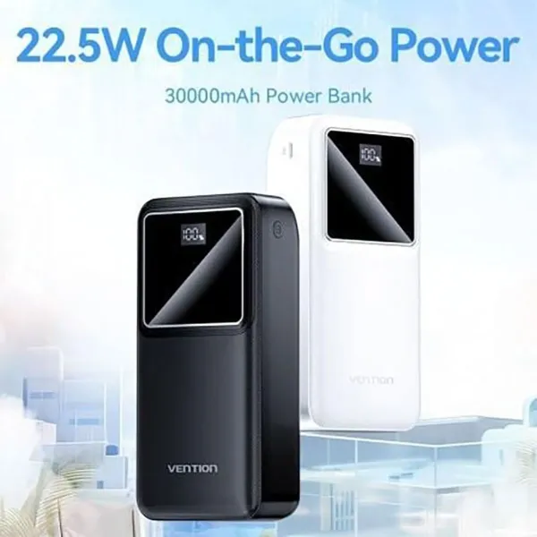 Powerbank Vention FHMB0 Melns 22,5 W