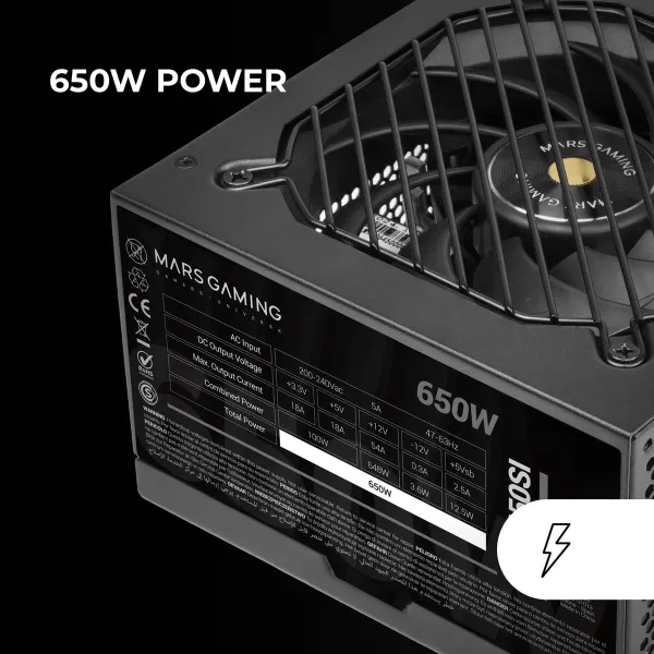 Maitinimo blokas Mars Gaming MPB650SI ATX 650 W 80 Plus Bronze
