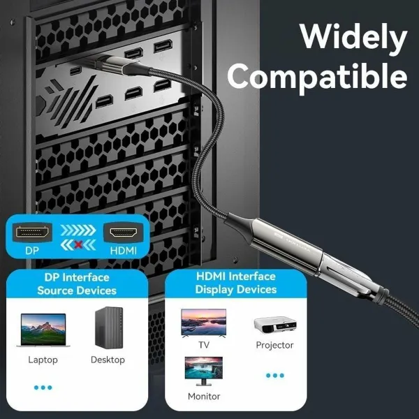 DisplayPort-HDMI Kaabel Vention HFNBC Must