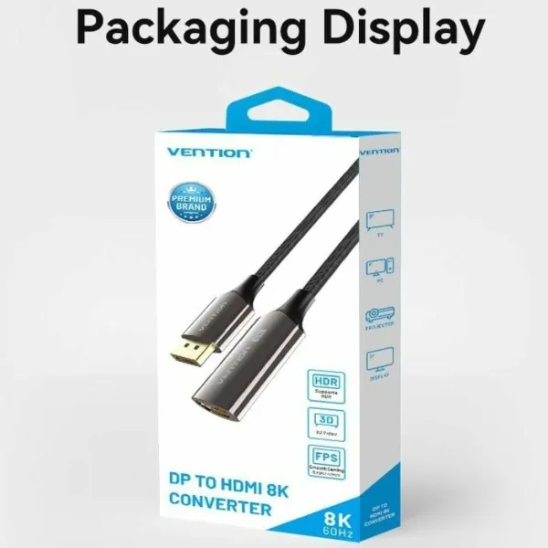 DisplayPort-HDMI Kaabel Vention HFNBC Must