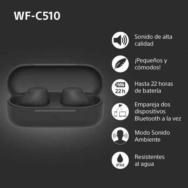 Wireless Earphones with Charging Case Sony WF-C510 Black