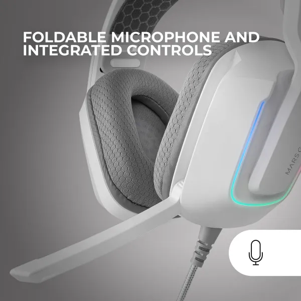 Gaming Headset with Microphone Mars Gaming MH-Strike White