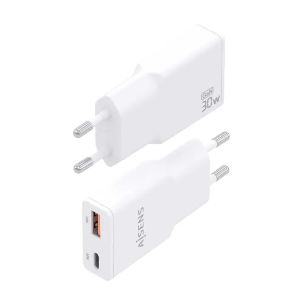 Sieninis įkroviklis Aisens ASCH-30W2P046-W Balta 30 W