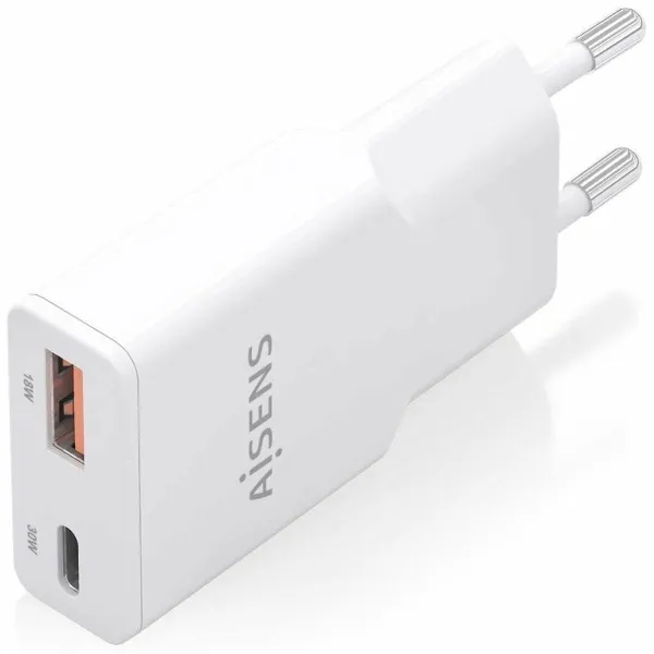 Sieninis įkroviklis Aisens ASCH-30W2P046-W Balta 30 W
