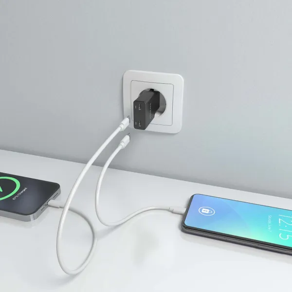 Sieninis įkroviklis Aisens ASCH-30W2P049-BK Juoda 30 W