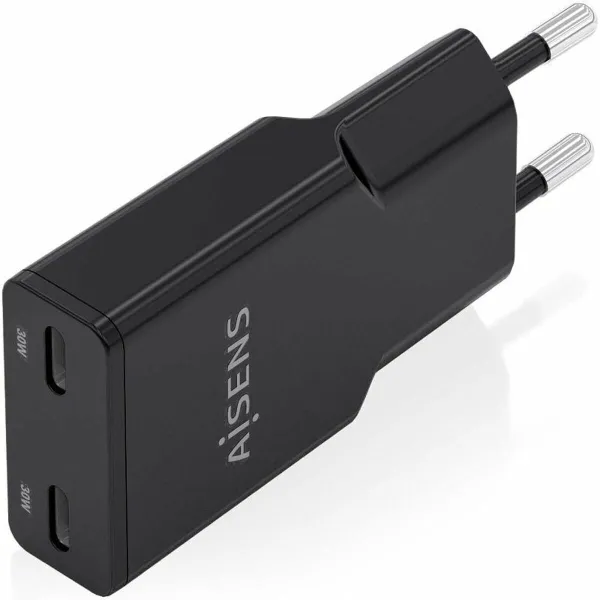 Sieninis įkroviklis Aisens ASCH-30W2P049-BK Juoda 30 W