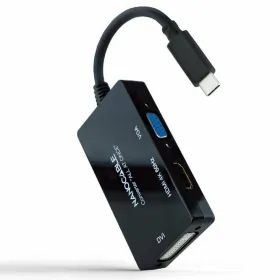 USB-C-VGA/HDMI/DVI Adapter NANOCABLE 10.16.4301-ALL Must 20 cm