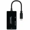 USB-C – VGA/HDMI/DVI adapteris NANOCABLE 10.16.4301-ALL Juoda 20 cm