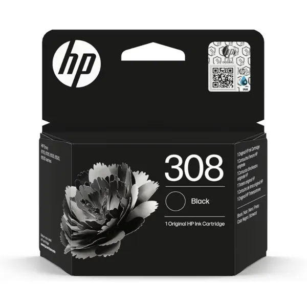 Original Ink Cartridge HP Nº 308 Black (60 Units)