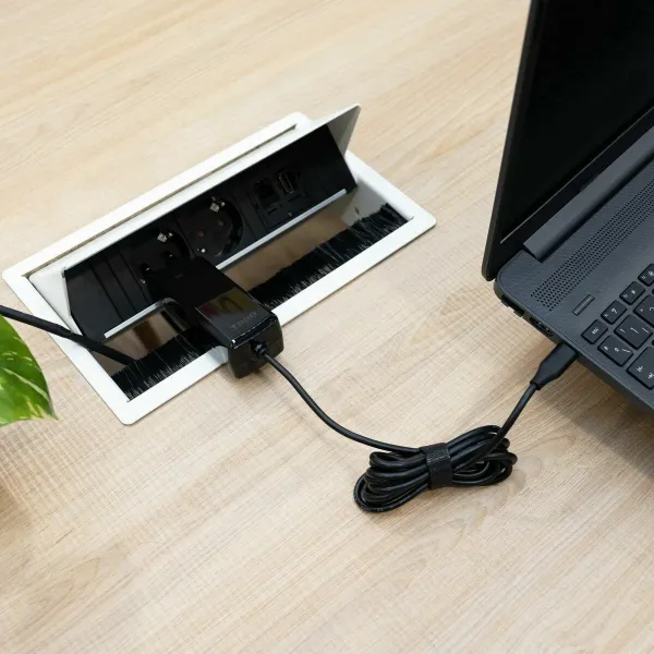 Nešiojamojo kompiuterio įkroviklis TooQ GAN USB-C PD 90W Cúbico 90 W