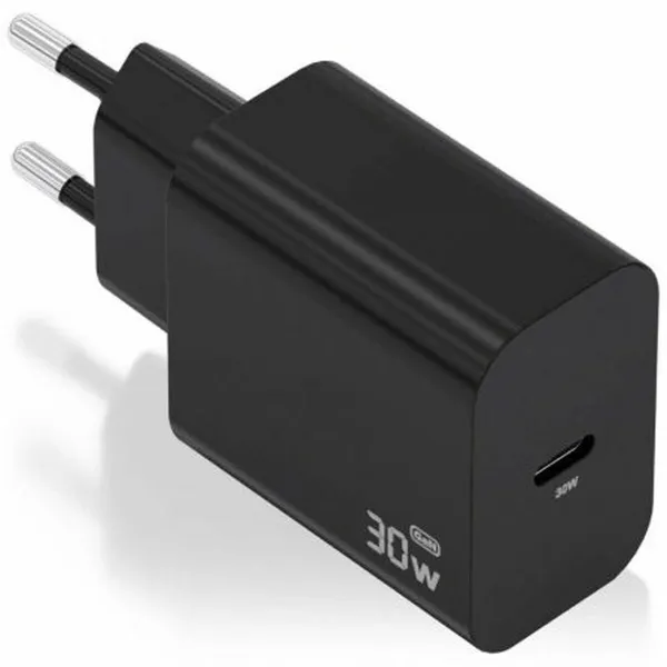 Sienas Lādētājs Aisens GAN 30W 1XUSB-C PD3.0 CHAR Melns 33 W 50 W