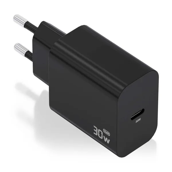 Sienas Lādētājs Aisens GAN 30W 1XUSB-C PD3.0 CHAR Melns 33 W 50 W