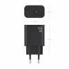 Sienas Lādētājs Aisens GAN 30W 1XUSB-C PD3.0 CHAR Melns 33 W 50 W