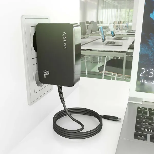 Зарядное устройство для ноутбука Aisens ASCH-1PD100WL50-BK 1,8 m