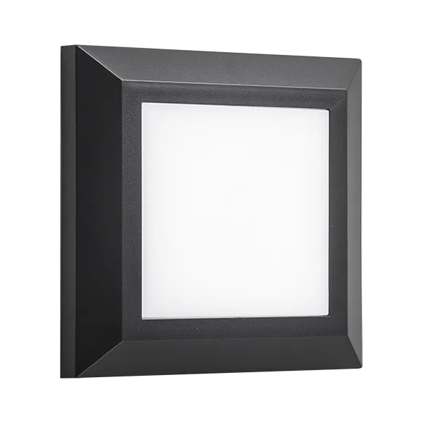 GRF309 LED FASĀDES GAISMEKLIS 4W 4000K IP65 MELNS